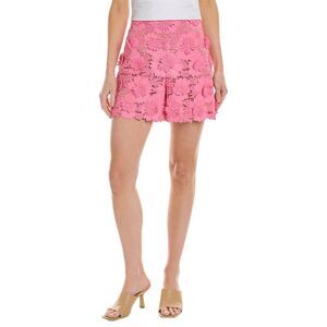 Oscar De La Renta Womens  Lace Silk-Lined Short, Pink